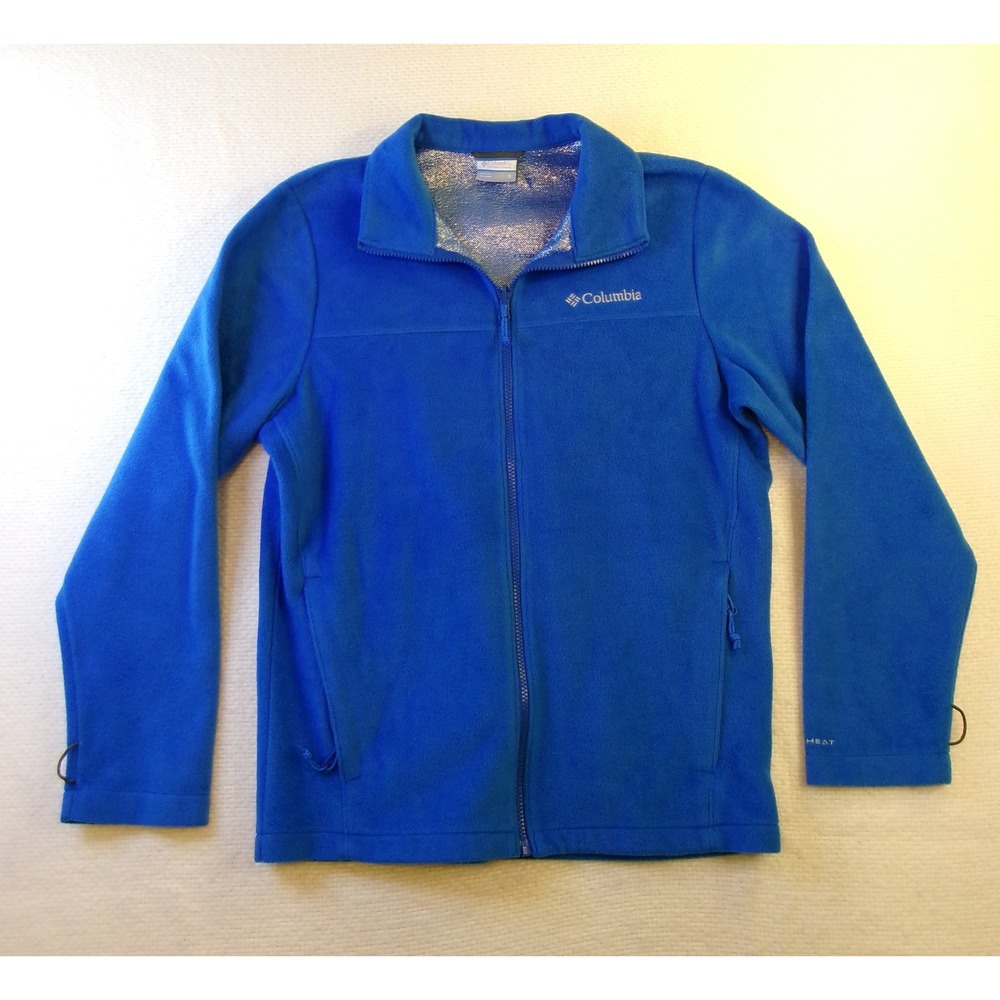 Columbia Omni-Heat Fleece Jacket Blue Full Zip Mock Neck XM7392 Womens‎ Small